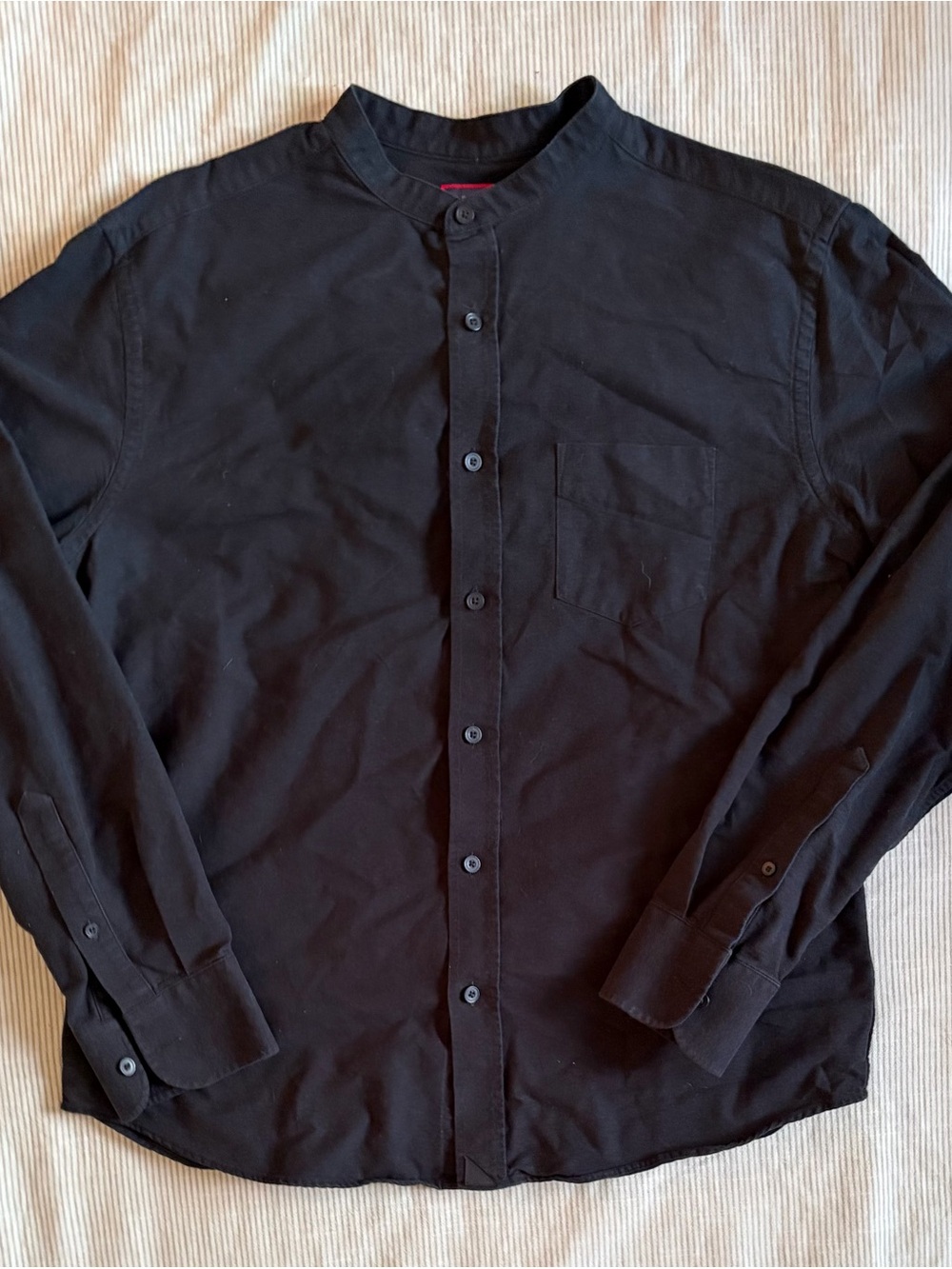 UNTUCKit Black Band Collar Button-Down Shirt